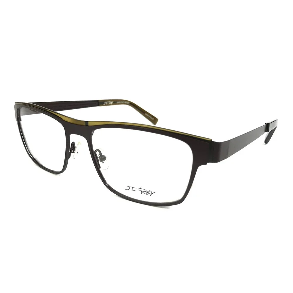 J.F. Rey Eyeglasses Frames JF2573 9545 Brown Khaki Olive Green 56-18-144